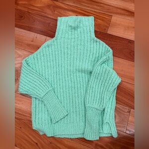 We The Free Light Green Knit Sweater
